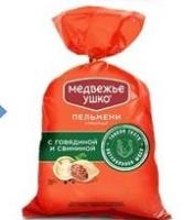 ПЕЛЬМЕНИ ОТБОРНЫЕ С ГОВЯДИНОЙ И СВИНИНОЙ МЕДВЕЖЬЕ УШКО 900ГР