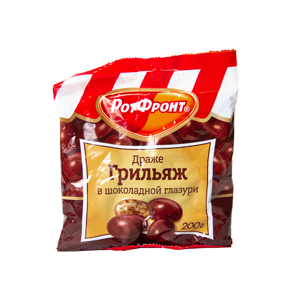 ДРАЖЕ ГРИЛЬЯЖ В ШОКОЛАДНОЙ ГЛАЗУРИ ФАС РОТ ФРОНТ 200ГР