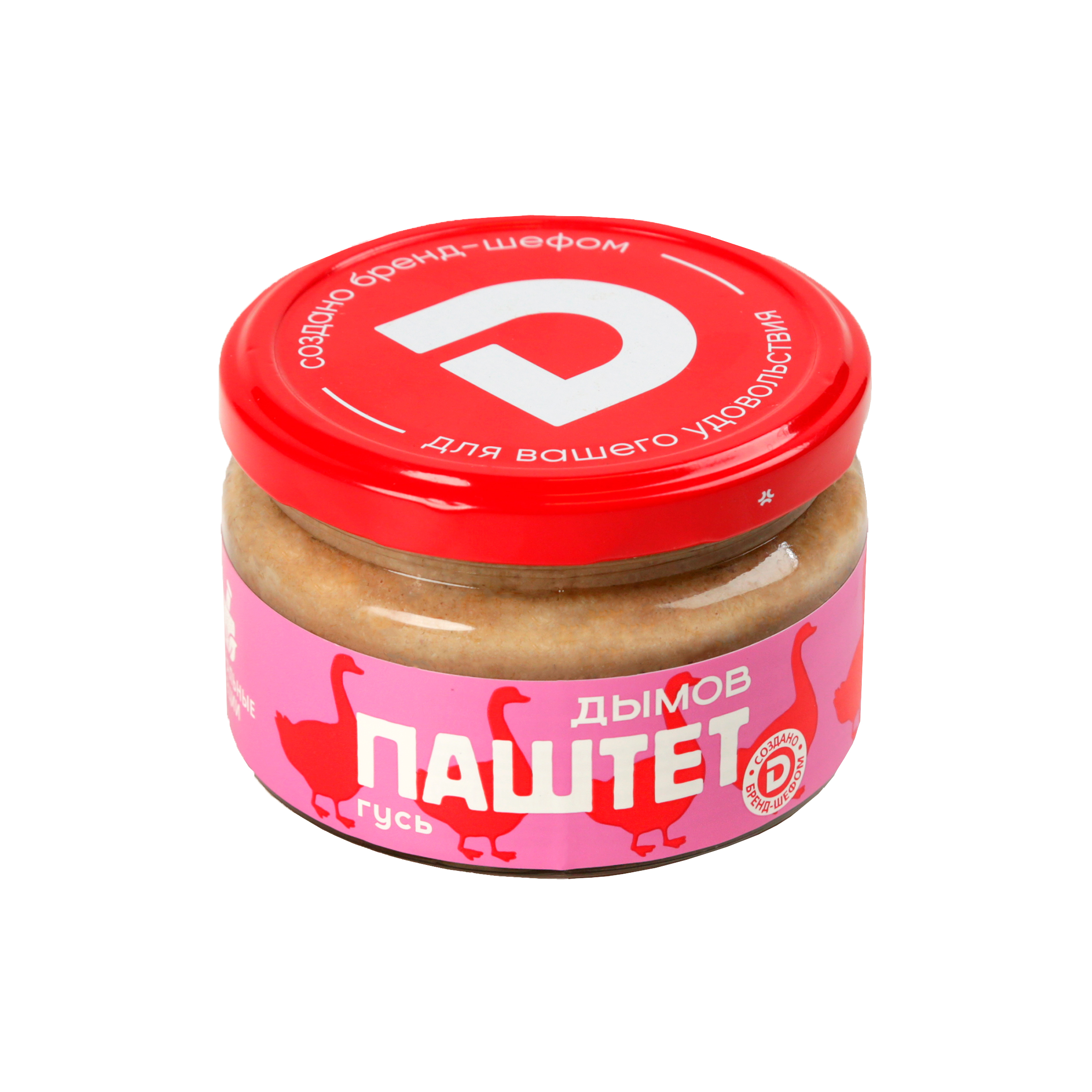 ПАШТЕТ ДЫМОВ ПЕЧЕНОЧНЫЙ СО ВКУСОМ ГУСИНОГО МЯСА "ГУСЬ" 200Г