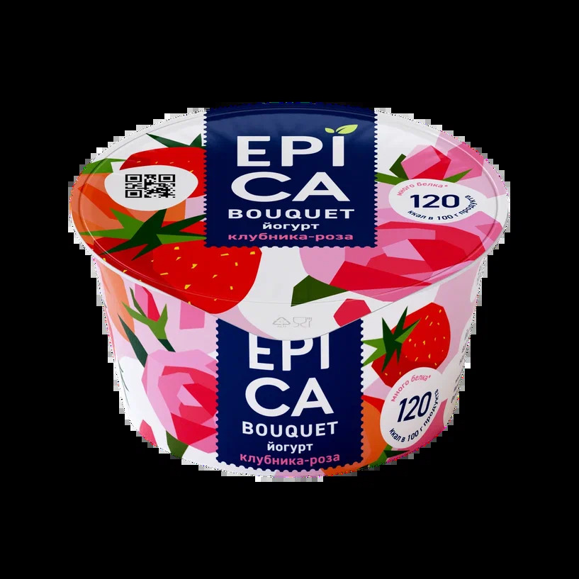 Йогурт EPICA с клубникой, 4.8%, 130 г