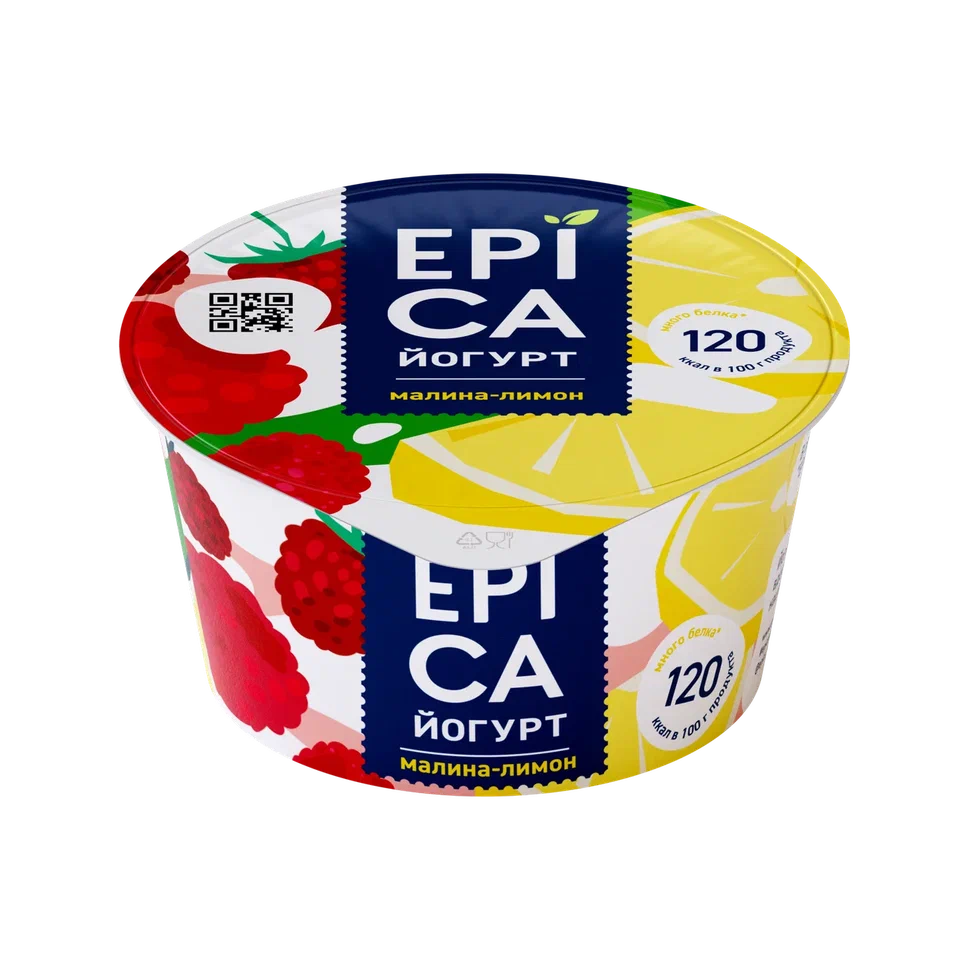 Йогурт EPICA с малиной и лимоном 4,8% 130г