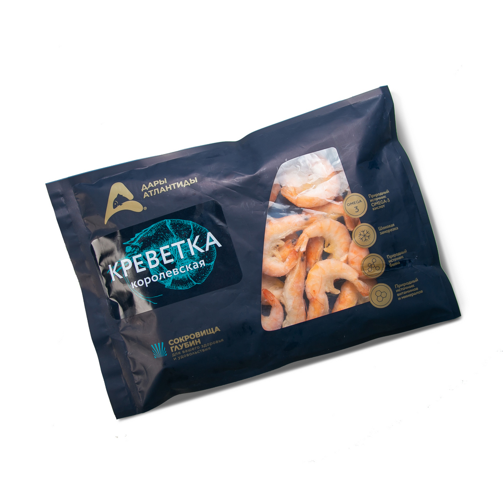 КРЕВЕТКА ДАРЫ АТЛАНТИДЫ КОРОЛЕВСКАЯ 50/70 Н/Р В/М 0,5 КГ