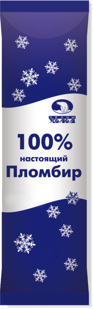 БЗМЖ МОРОЖЕНОЕ ЧЕЛНЫ ХОЛОД 100% НАСТОЯЩИЙ ПЛОМБИР ВАНИЛЬ МЕШОК 900ГР