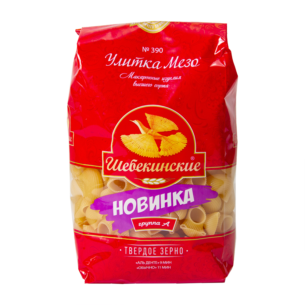 МАКАРОНЫ ШЕБЕКИНСКИЕ  №390 УЛИТКА 450ГР