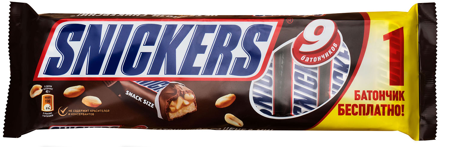 Шок. батончик МП Сникерс 20х(9х40г) 273