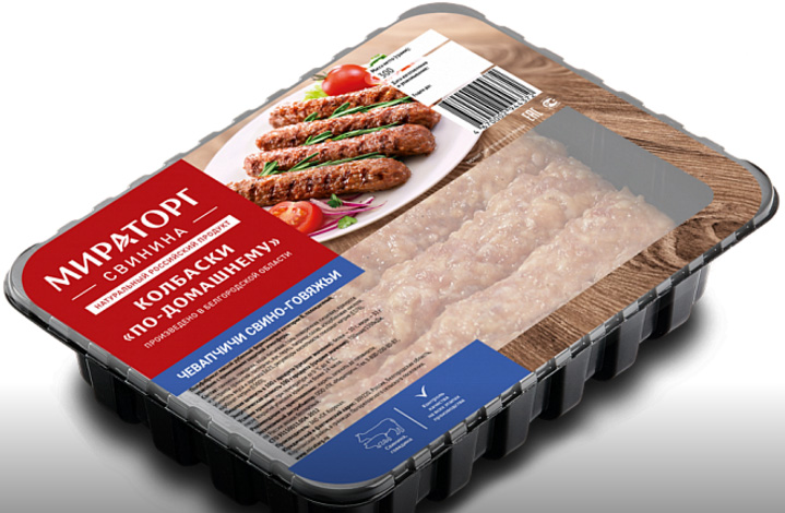 КОЛБАСКИ ПО ДОМАШНЕМУ ЧЕВАПЧИЧИ ОХЛ МИРАТОРГ 300ГР