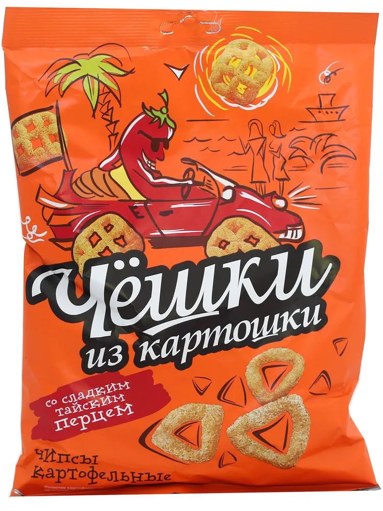 Чипсы Чёшки картофельные решетки, тайский перец, 60 г