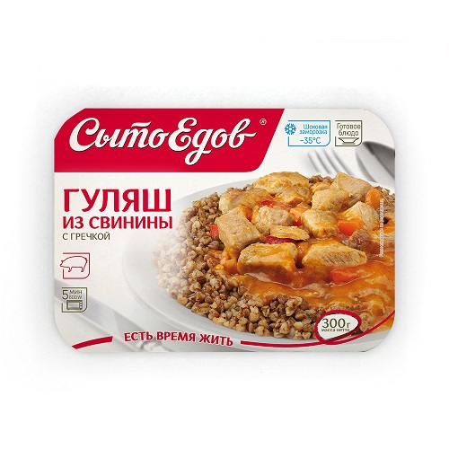 ГУЛЯШ ИЗ СВИНИНЫ С ГРЕЧКОЙ СЫТОЕДОВ 300ГР