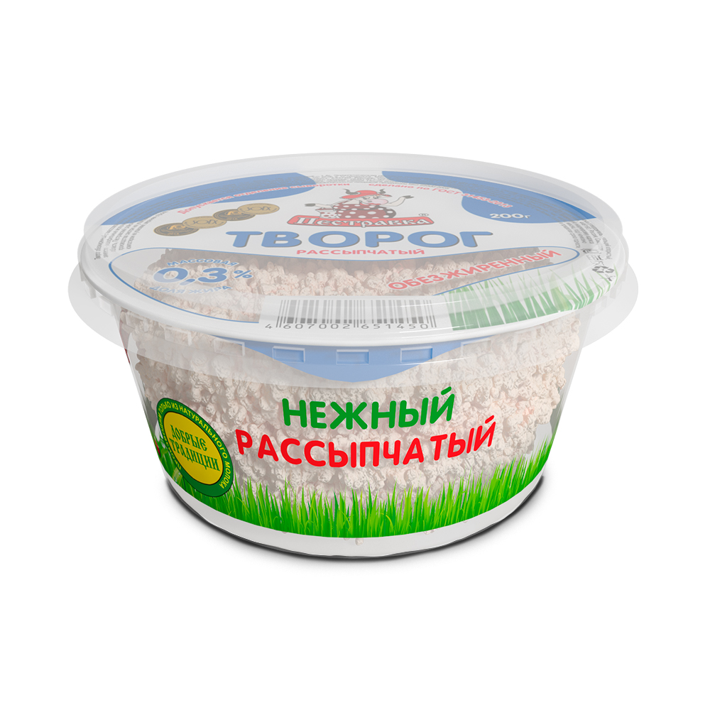 Творог Пестравка 0,3% стакан 200г