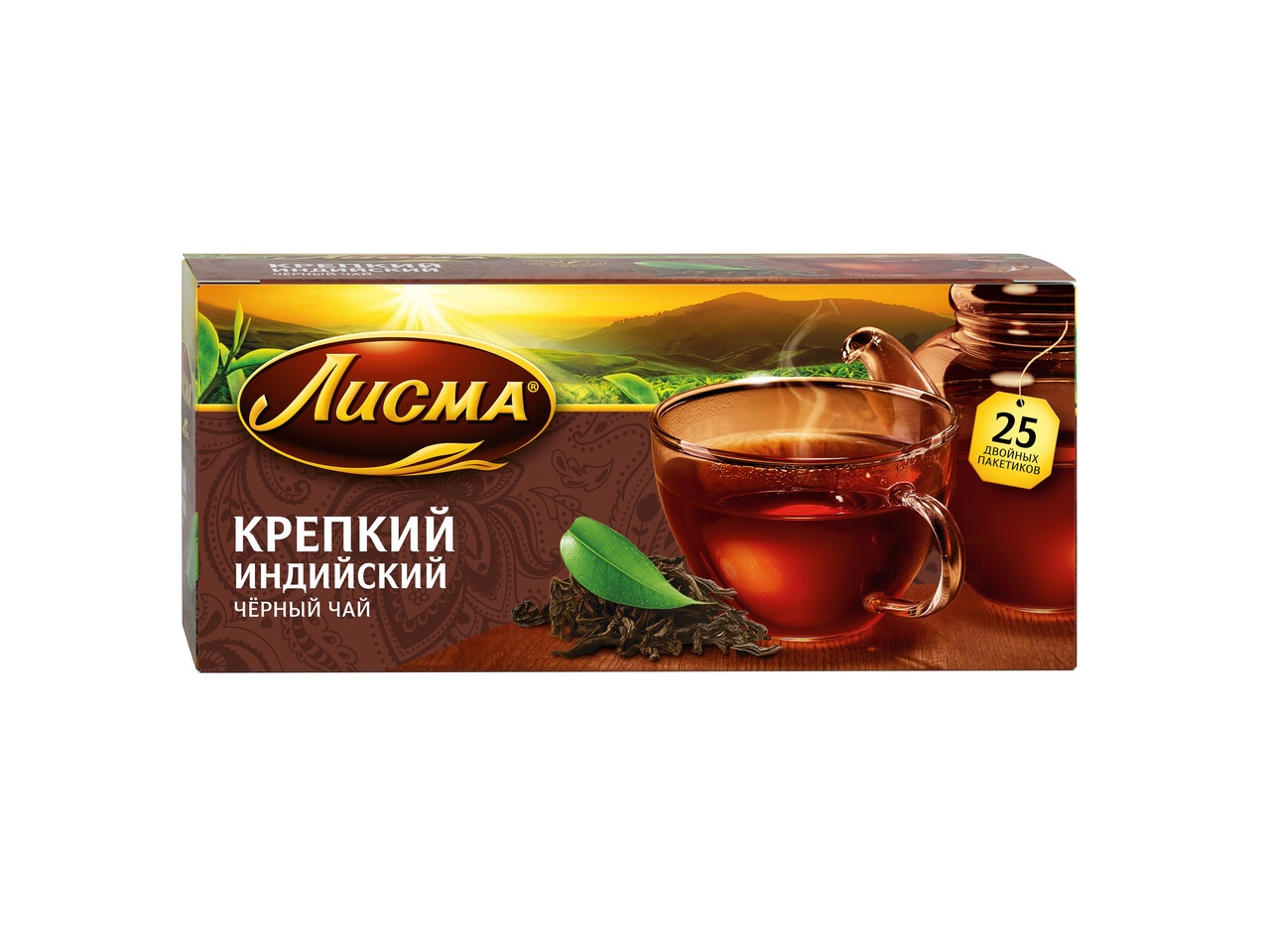 ЧАЙ ЛИСМА ЧЕРНЫЙ КРЕПКИЙ 25П*1,8ГР