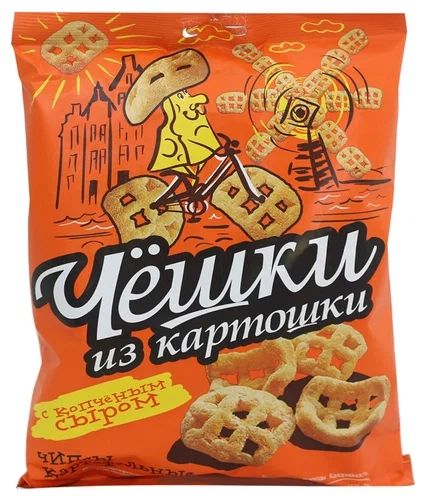 Чёшки из картошки Копченый сыр, чипсы картофельные 60 гр