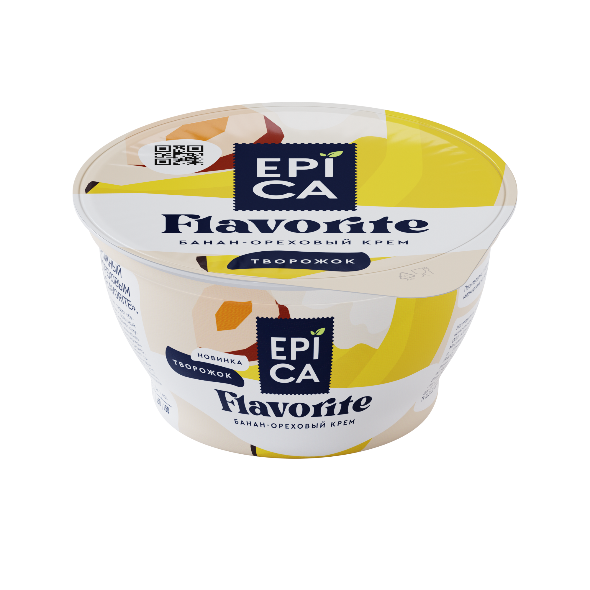 Десерт творож EPICA FLAVORITEс бан/орех крем 130 г 7,6%
