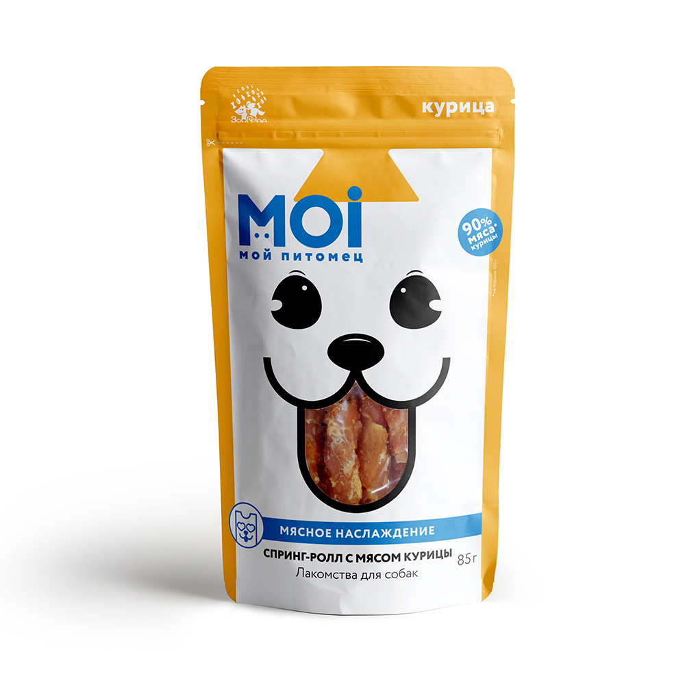 ЛАКОМСТВО Д/СОБАК МОЙ ПИТОМЕЦ СПРИНГ-РОЛЛ С МЯСОМ КУРИЦЫ 85ГР