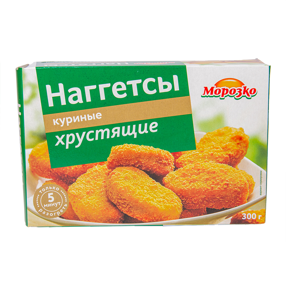 НАГГЕТСЫ КУРИНЫЕ ХРУСТЯЩИЕ МОРОЗКО 300ГР