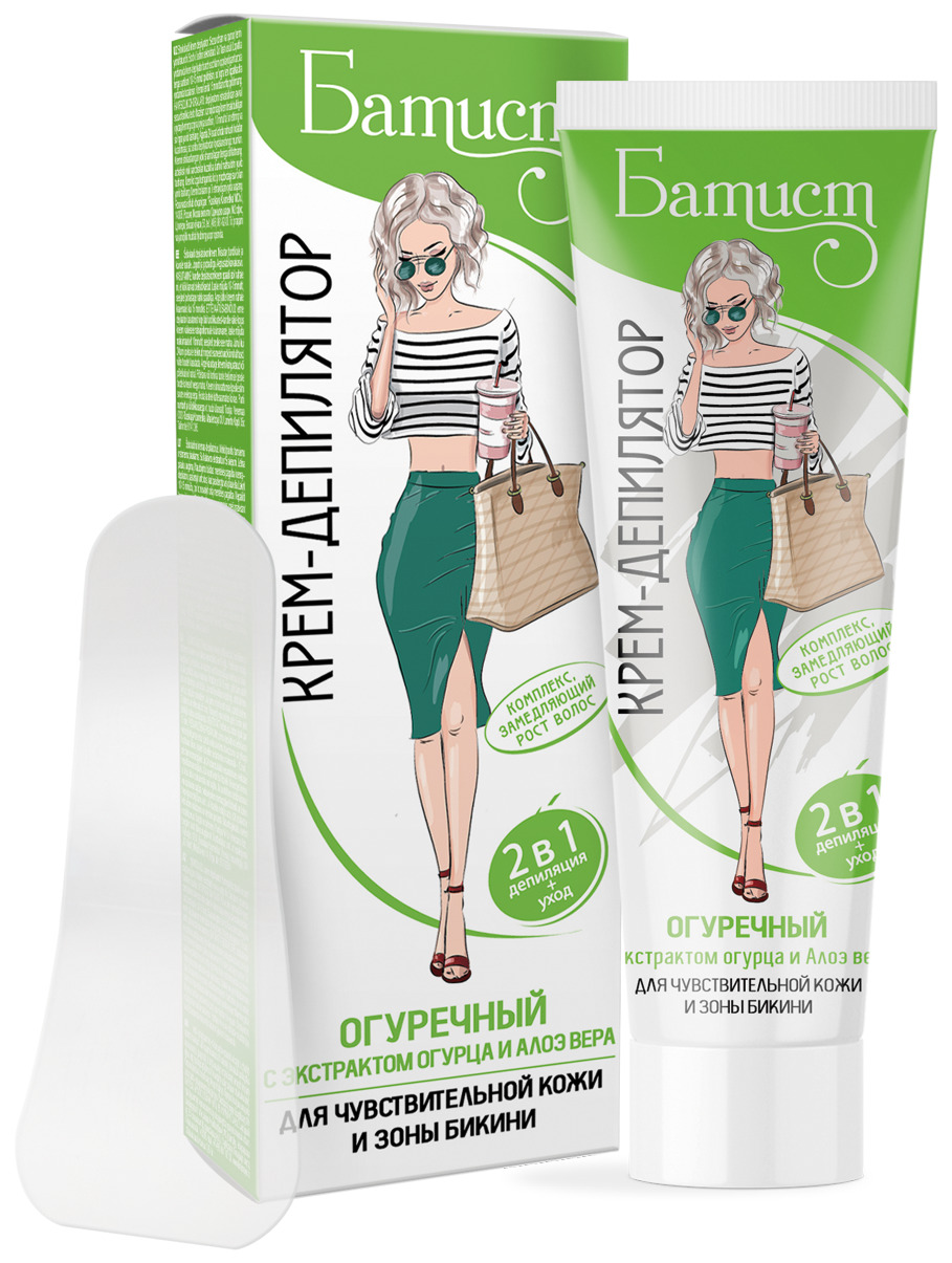 КРЕМ Д/ДЕПИЛЯЦИИ БАТИСТ ОГУРЕЧНЫЙ С АЛОЭ ВЕРА 100МЛ
