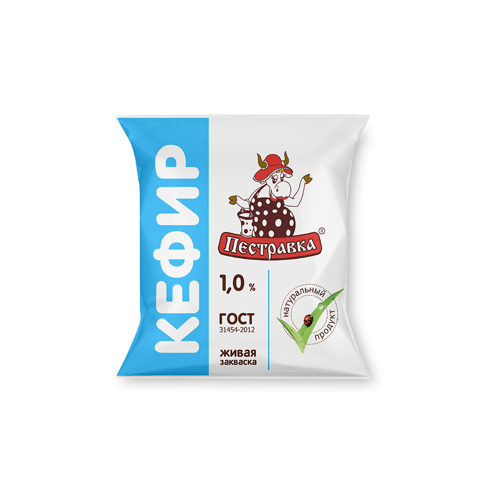Кефир Пестравка 1% фин-пак 450гр