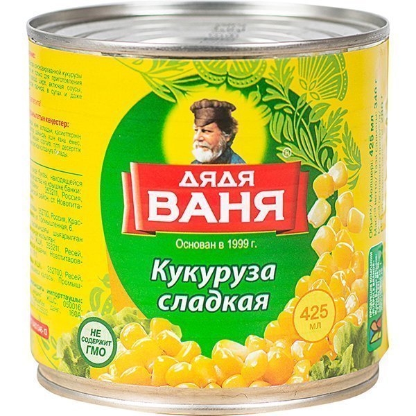 КУКУРУЗА ДЯДЯ ВАНЯ СЛАДКАЯ 425МЛ Ж/Б