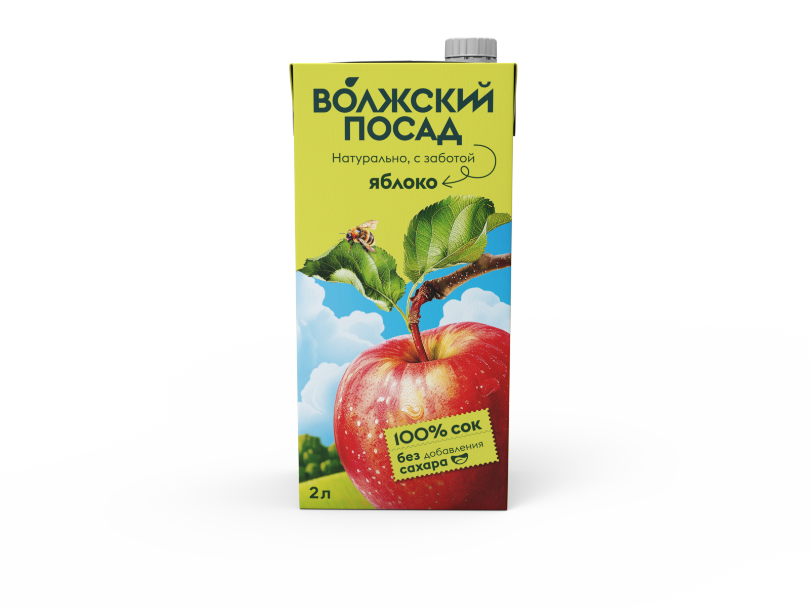 СОК ВОЛЖСКИЙ ПОСАД 2Л ЯБЛОКО Т/П