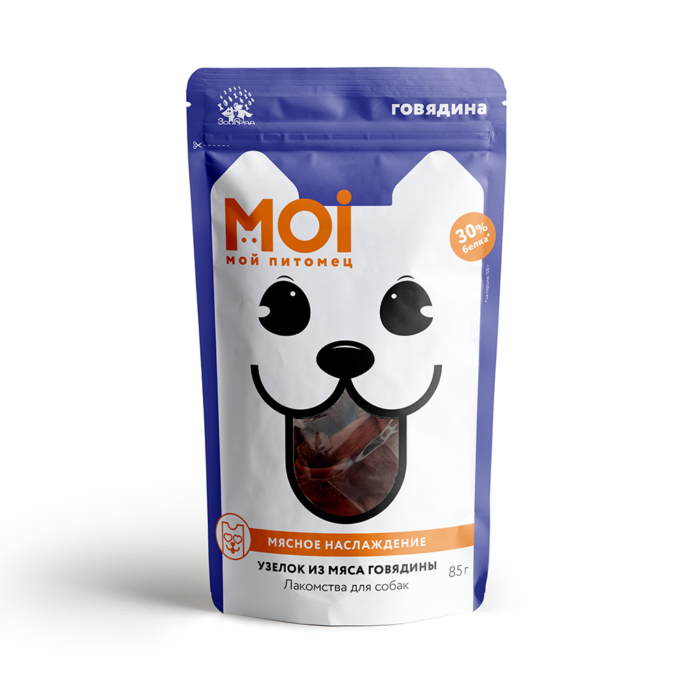 ЛАКОМСТВО Д/СОБАК МОЙ ПИТОМЕЦ УЗЕЛОК  ИЗ ГОВЯДИНЫ 85ГР