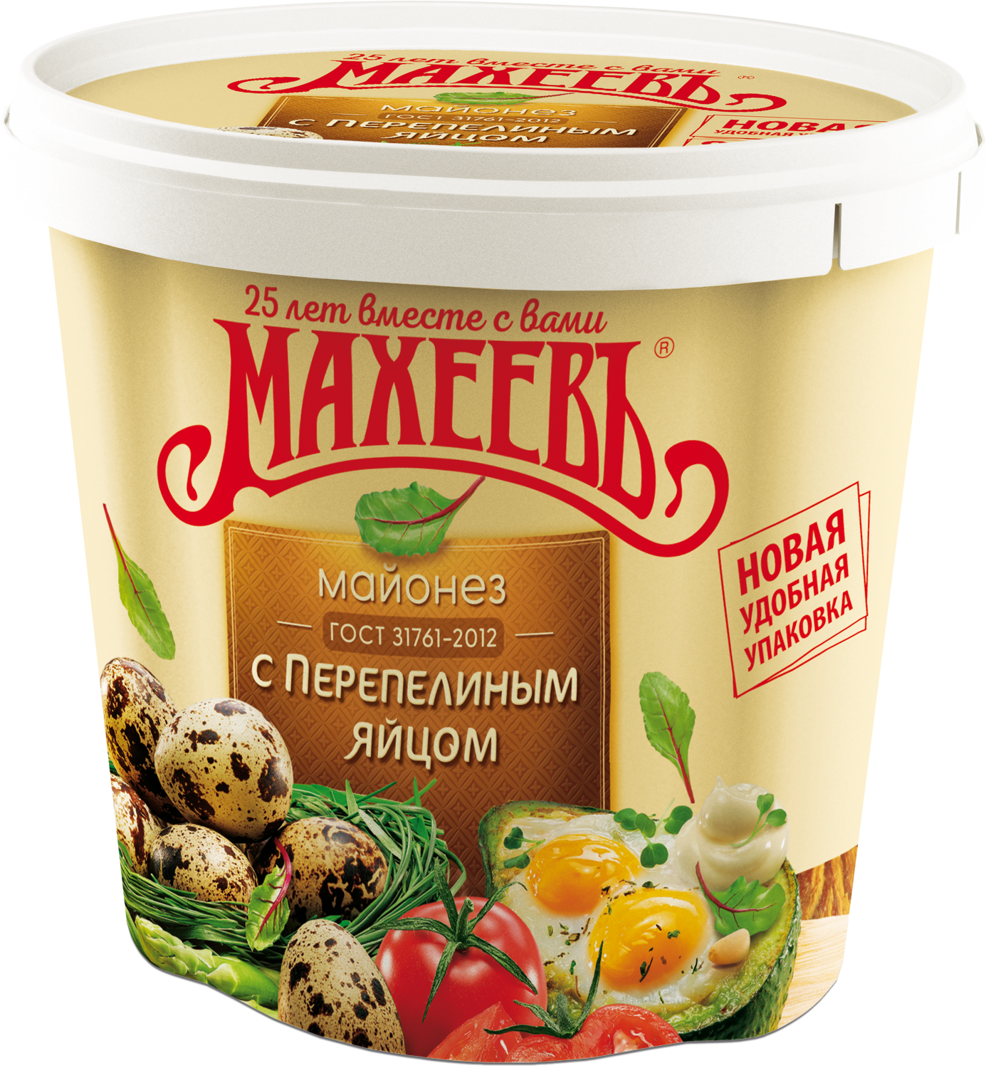 МАЙОНЕЗ МАХЕЕВ С ПЕРЕП ЯЙЦОМ 820МЛ ВЕДРО 50,5%