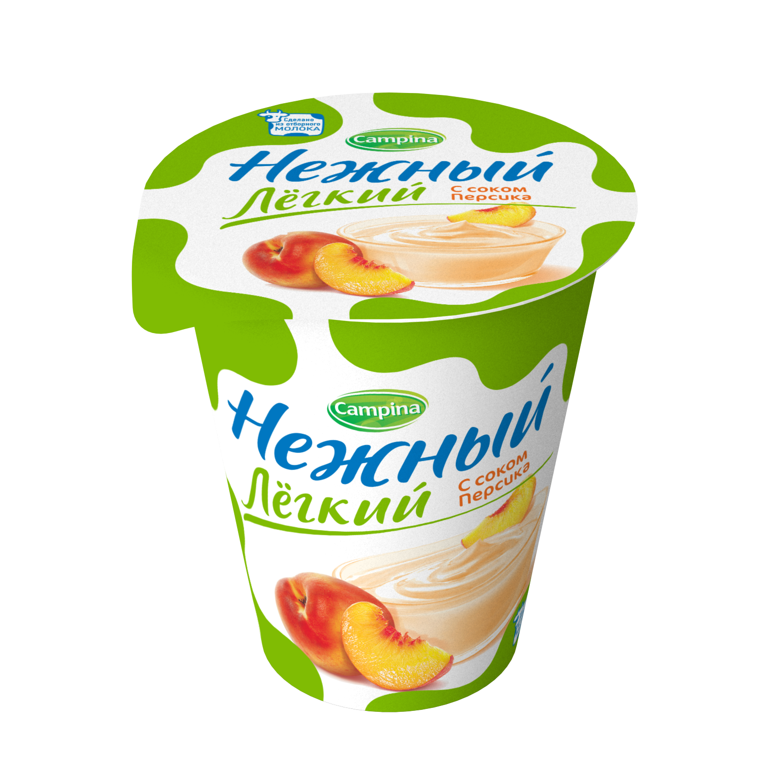 ЙОГУРТ НЕЖНЫЙ ЛЕГКИЙ С СОКОМ 0,1% ПЕРСИК 320ГР