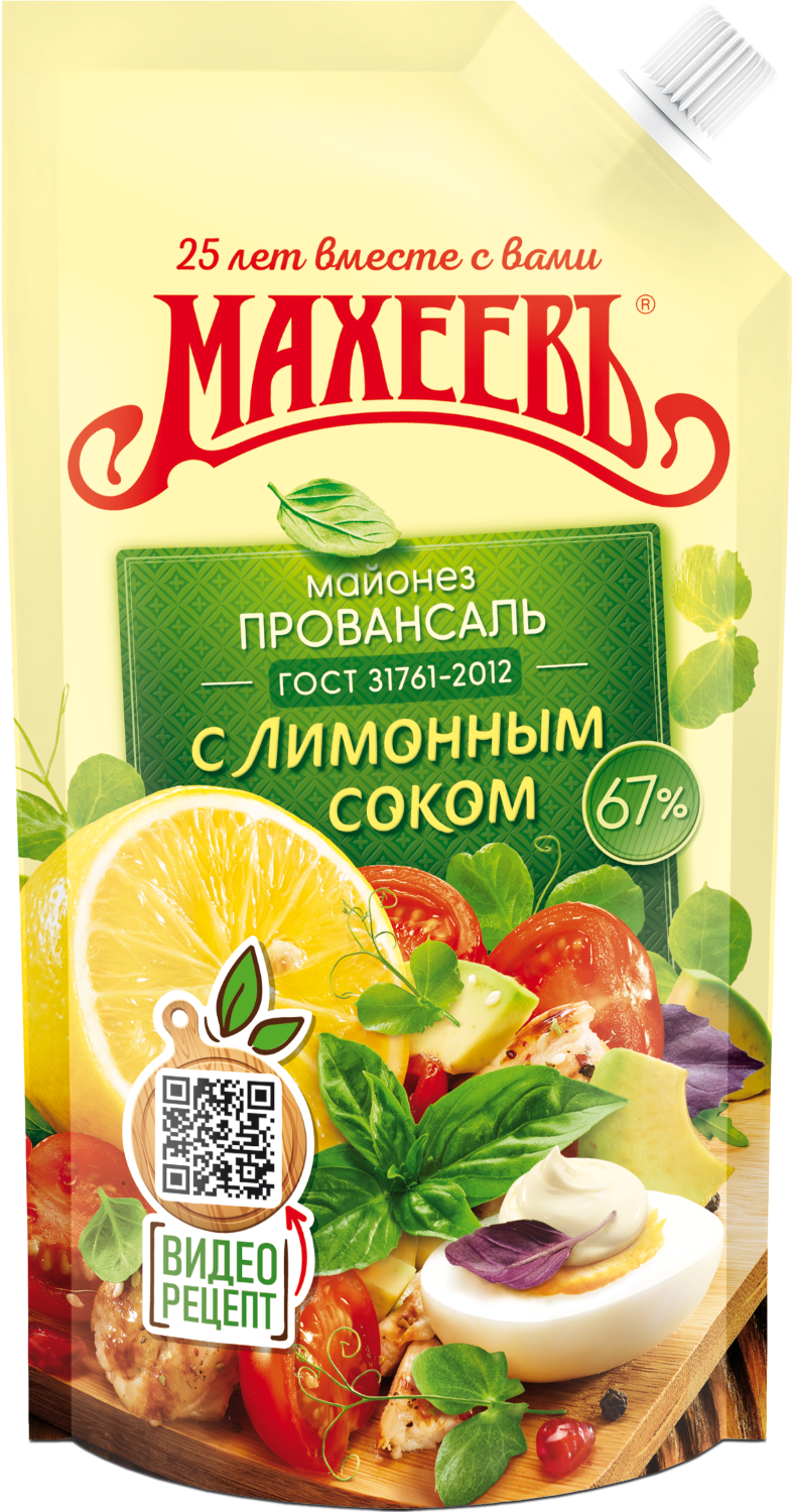 МАЙОНЕЗ МАХЕЕВ С ЛИМОННЫМ СОКОМ 200МЛ Д/П