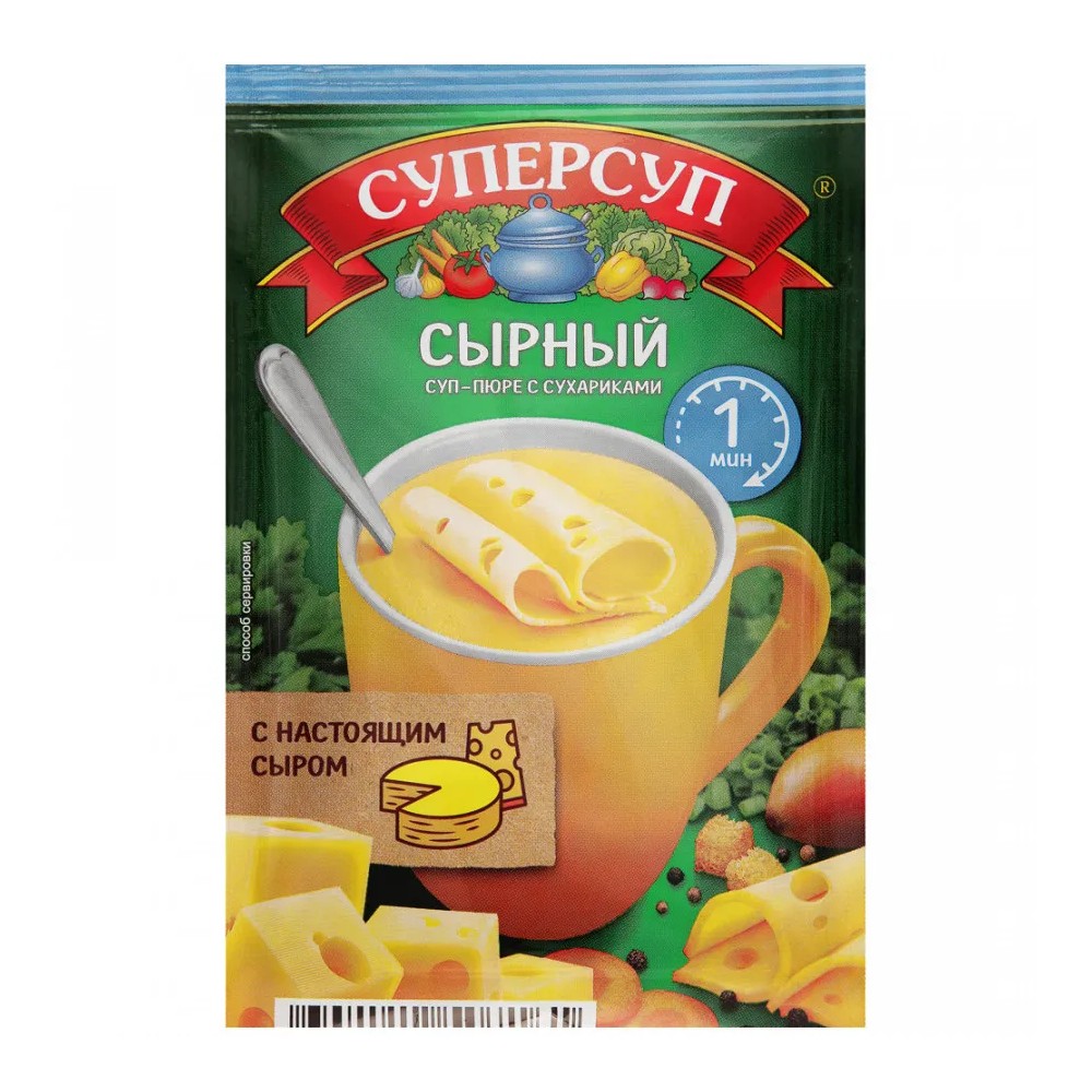 СУП-ПЮРЕ СУПЕРСЫТ МОМ СЫРНЫЙ/СУХАР19Г