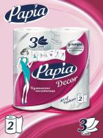 ПОЛОТЕНЦА БУМАЖНЫЕ PAPIA DECOR 3СЛ 2 РУЛ