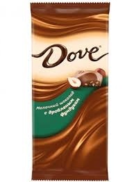 Шоколад Dove Молочный с дробленным фундком 90г