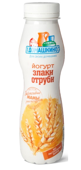 БЗМЖ ЙОГУРТ СЕЛО ДОМАШКИНО 2.0% ЗЛАКИ И ОТРУБИ 270ГР ПЭТ