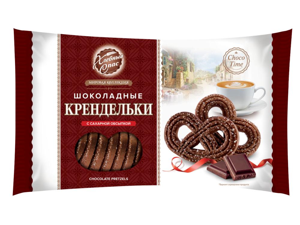 ПЕЧЕНЬЕ ХЛЕБНЫЙ СПАС КРЕНДЕЛЬКИ ШОКОЛАДНЫЕ 320ГР