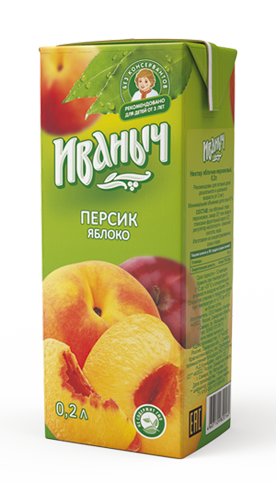 НЕКТАР ИВАНЫЧ 0,2Л ЯБЛОКО/ПЕРСИК Т/П