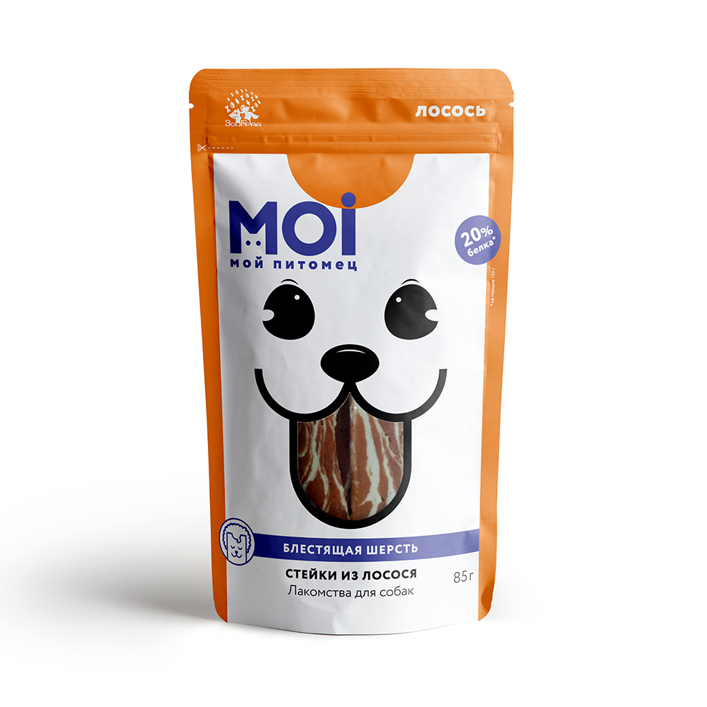 ЛАКОМСТВО Д/СОБАК МОЙ ПИТОМЕЦ СТЕЙКИ ИЗ ЛОСОСЯ 85ГР