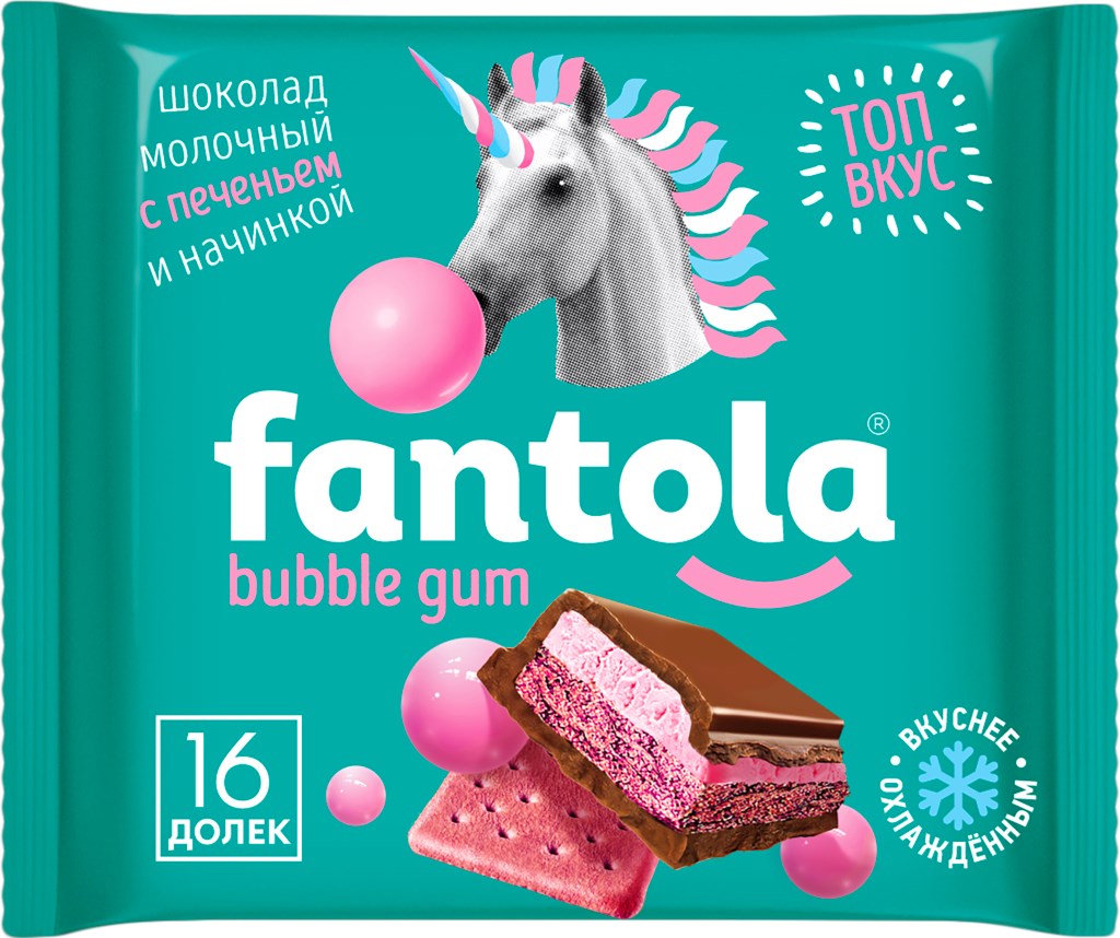 ШОКОЛАД FANTOLA ФАНТОЛА МОЛОЧ С НАЧ БАБЛ ГАМ/ПЕЧЕНЬЕ 66ГР