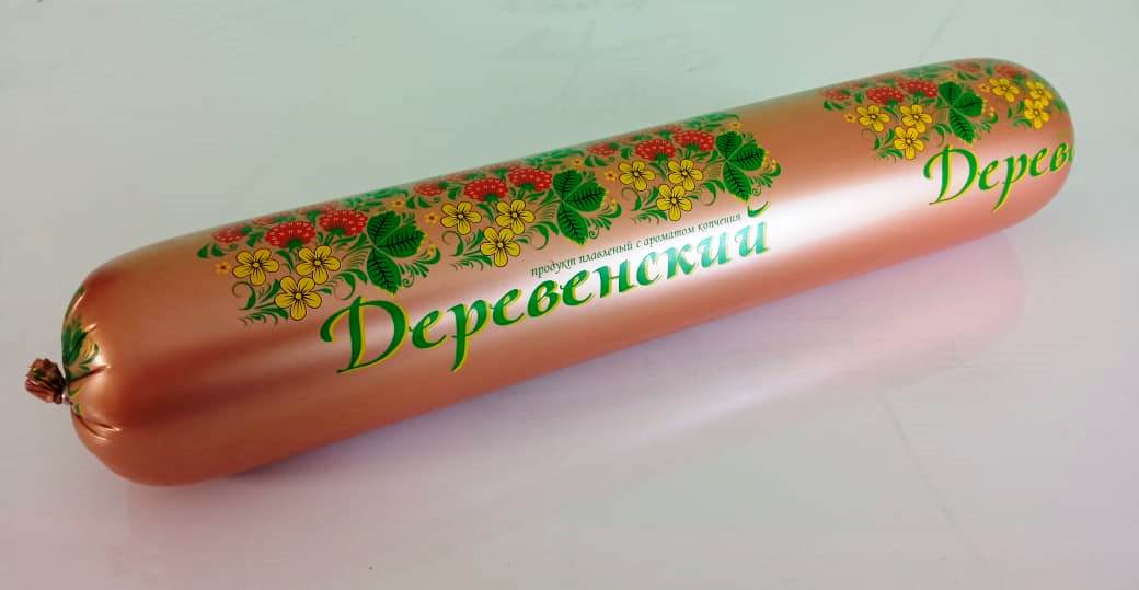 СЗМЖ ПРОДУКТ ПЛАВЛЕННЫЙ ДЕРЕВЕНСКИЙ С АРОМАТОМ КОПЧЕНИЯ 40% БАТОН /ВЕС