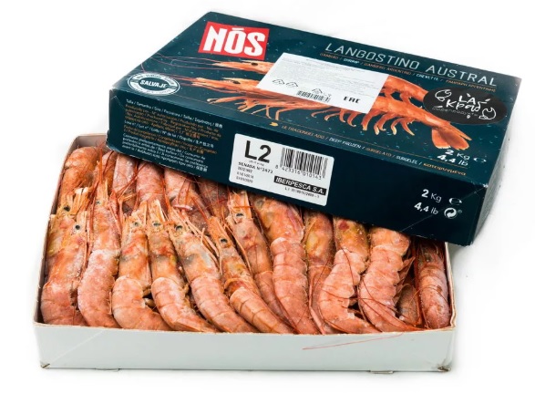 КРЕВЕТКА ЛАНГУСТИНЫ В ПАНЦИРЕ Л2  С/Г С/М БЛОК 2КГ