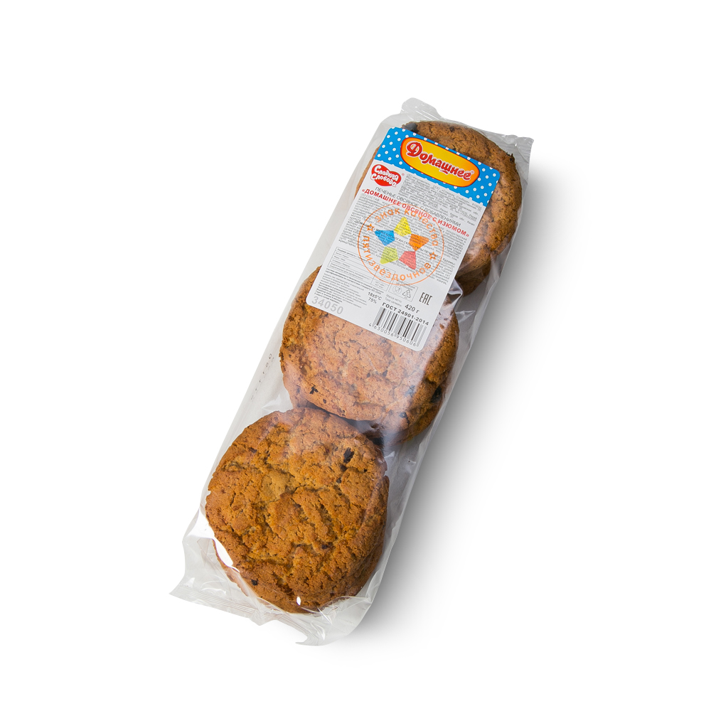 ПЕЧЕНЬЕ СС ДОМАШНЕЕ ОВСЯНОЕ С ШОКОЛАДОМ 350ГР