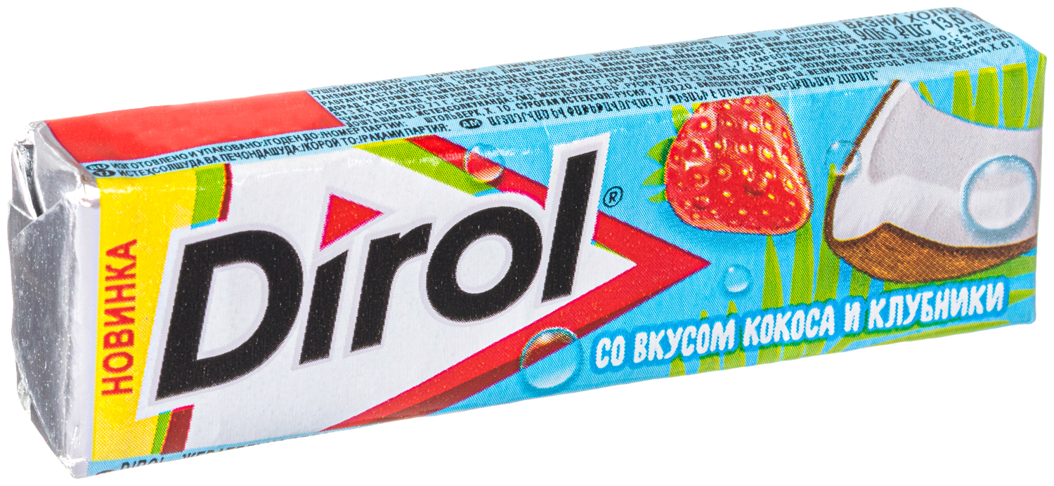 Ж/Р ДИРОЛ СО ВКУСОМ КОКОСА И КЛУБНИКИ 13,6Г