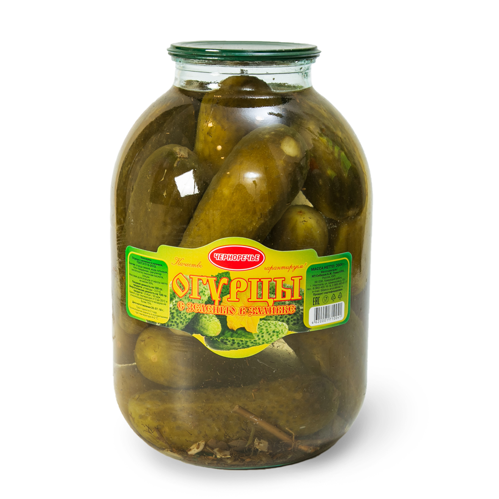 ОГУРЦЫ СОЛЕНЫЕ СТ/Б 3КГ