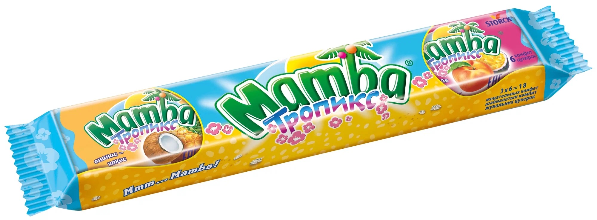 КОНФЕТЫ ЖЕВАТЕЛЬНЫЕ МАМБА ТРОПИКС 76,5ГР