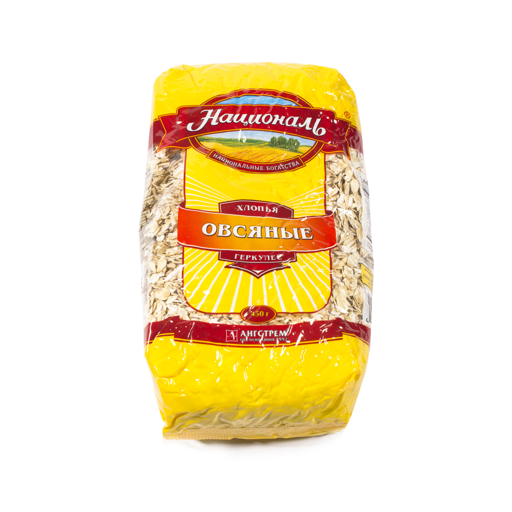 ХЛОПЬЯ ОВСЯНЫЕ НАЦИОНАЛЬ 450ГР