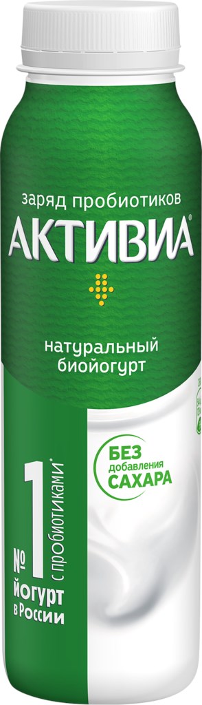 БЗМЖ ЙОГУРТ АКТИБИО ПИТ 1,8% НАТУРАЛЬНЫЙ 260ГР ПЭТ