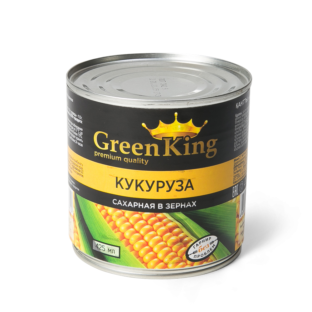 КУКУРУЗА САХАРНАЯ В ЗЕРНАХ ГРИН КИНГ 425ГР