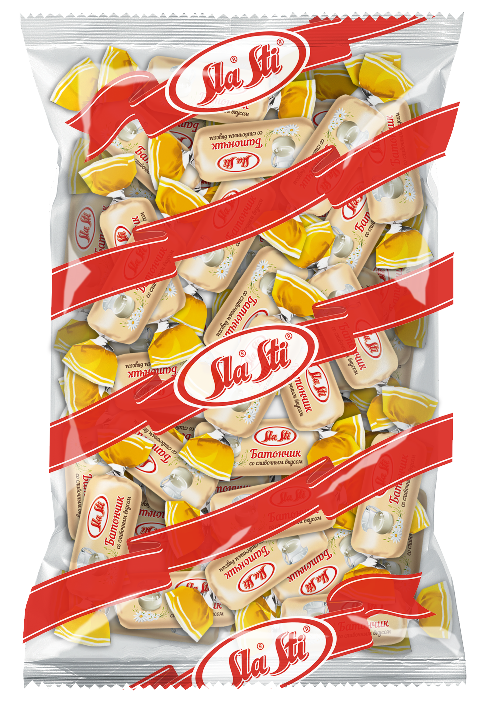 КОНФЕТЫ СЛАСТИ  БАТОНЧИКИ НЕГЛАЗИРОВАННЫЕ СО СЛИВОЧНЫМ ВКУСОМ, ФАС. 0,5КГ
