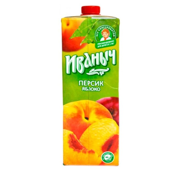 НЕКТАР ИВАНЫЧ 0,95Л ЯБЛОКО/ПЕРСИК Т/П