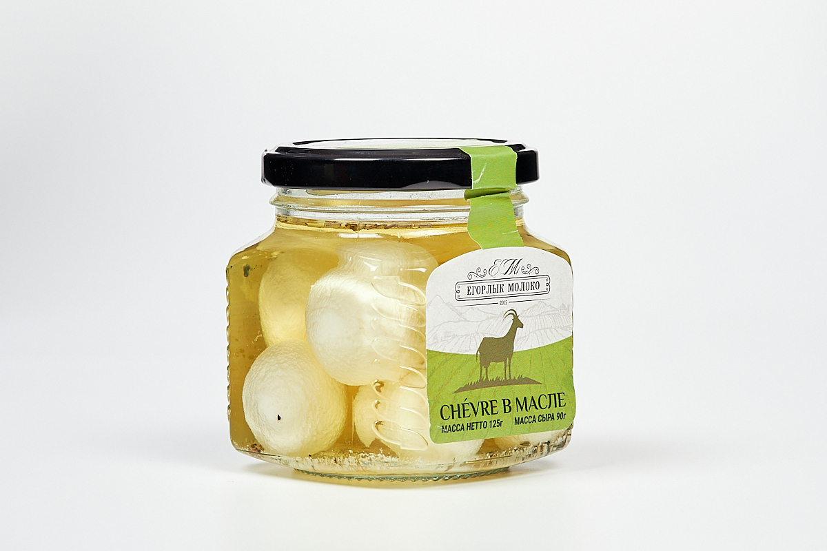 Сыр мягкий Шевр в масле  мдж 50%, 125г/90г