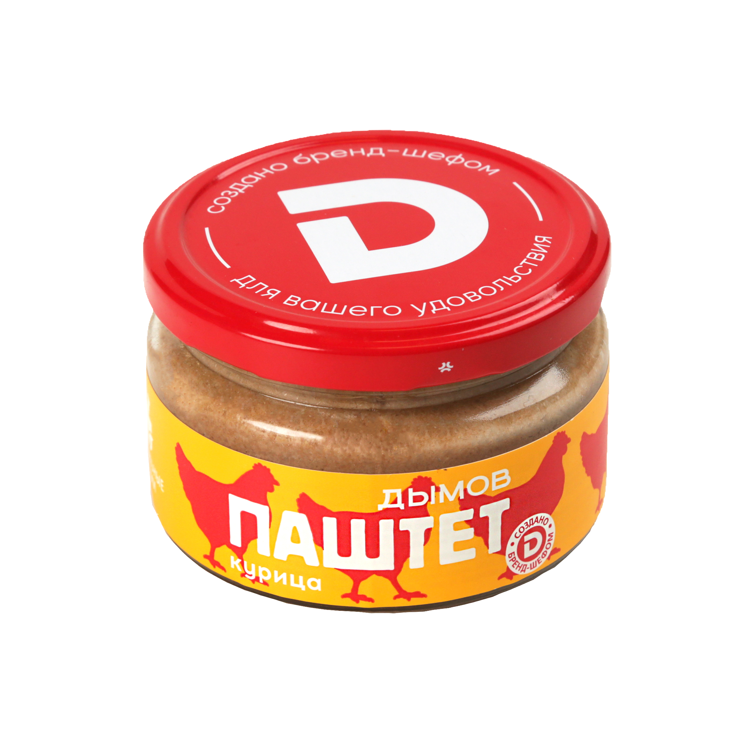 ПАШТЕТ ДЫМОВ ПЕЧЕНОЧНЫЙ СО ВКУСОМ КУРИНОГО МЯСА "КУРИЦА" 200Г