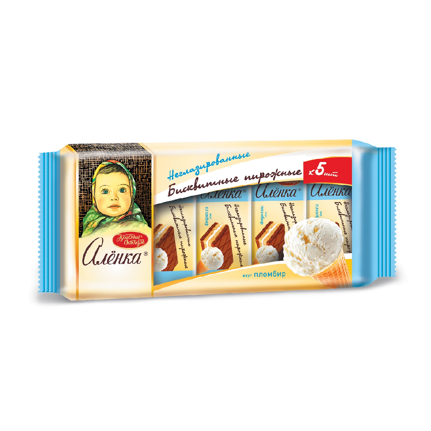 ПИРОЖНЫЕ АЛЕНКА БИСКВИТНЫЕ ВКУС ПЛОМБИРА 175ГР