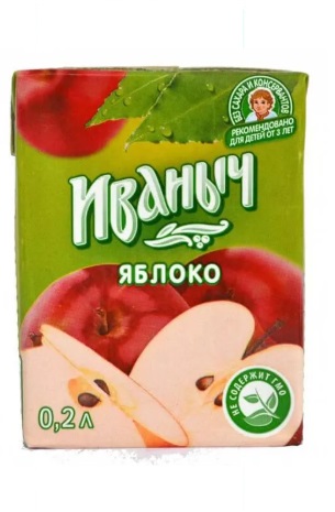 СОК ИВАНЫЧ 0,2Л ЯБЛОКО Т/П