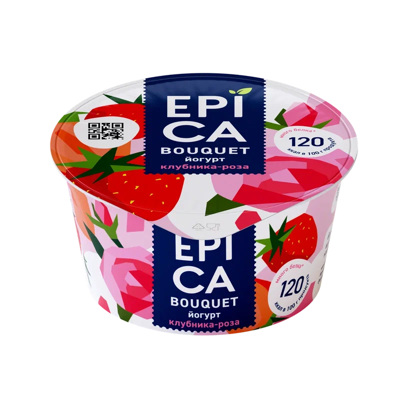 Йогурт EPICA с клубникой, 4.8%, 130 г